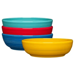 Mixed Vibrant Coupe 6 3/4 Inch Salad Bowl 24 OZ, Set of 4|Fiesta Factory Direct Best