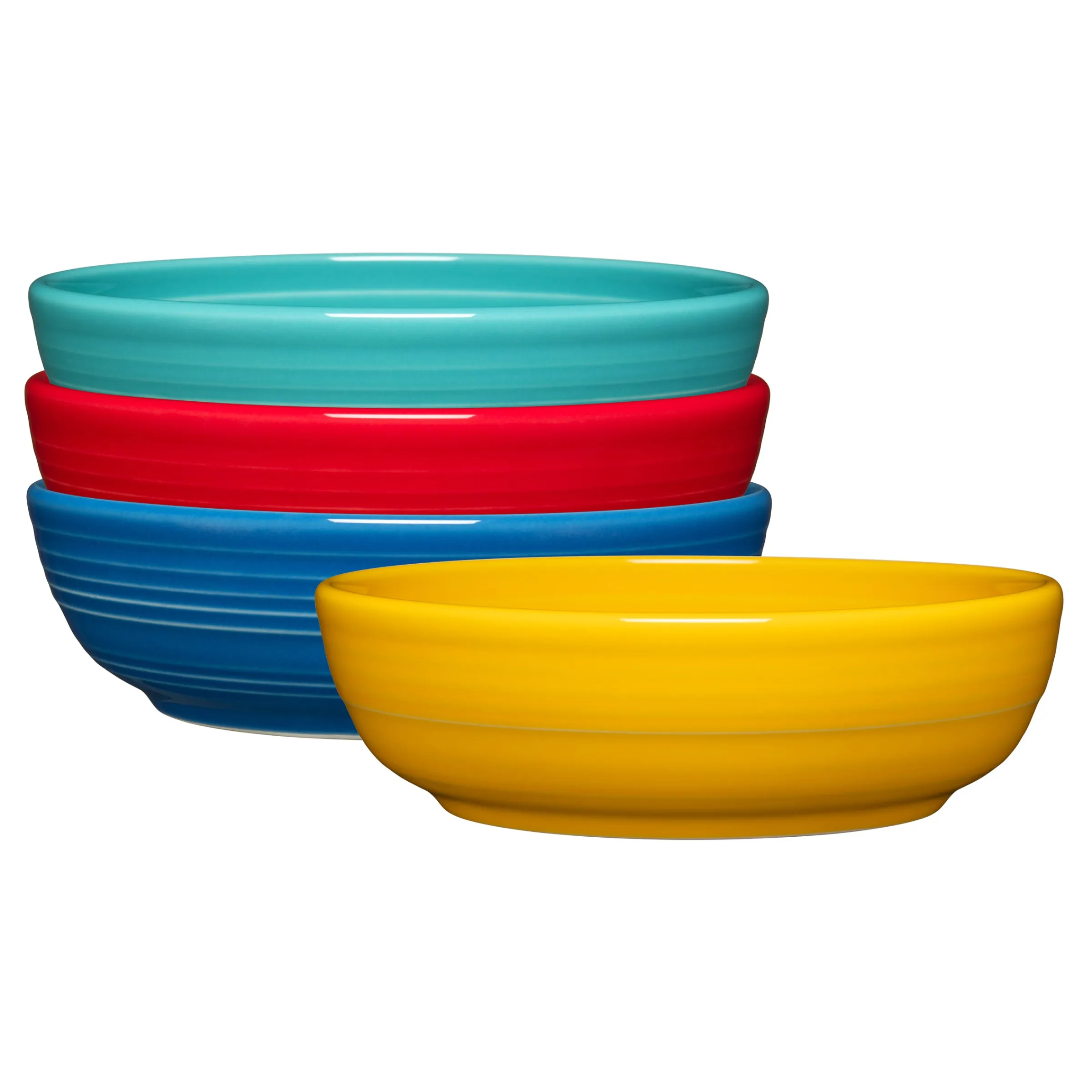 Mixed Vibrant Coupe 6 3/4 Inch Salad Bowl 24 OZ, Set of 4|Fiesta Factory Direct Best