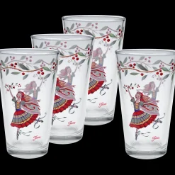 Nutcracker The Ballerina 16 oz. Cooler Glass - Set of 4|Fiesta Factory Direct New