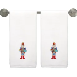 Nutcracker The Giver Embroidered Hand Towel Set of 2|Fiesta Factory Direct Hot