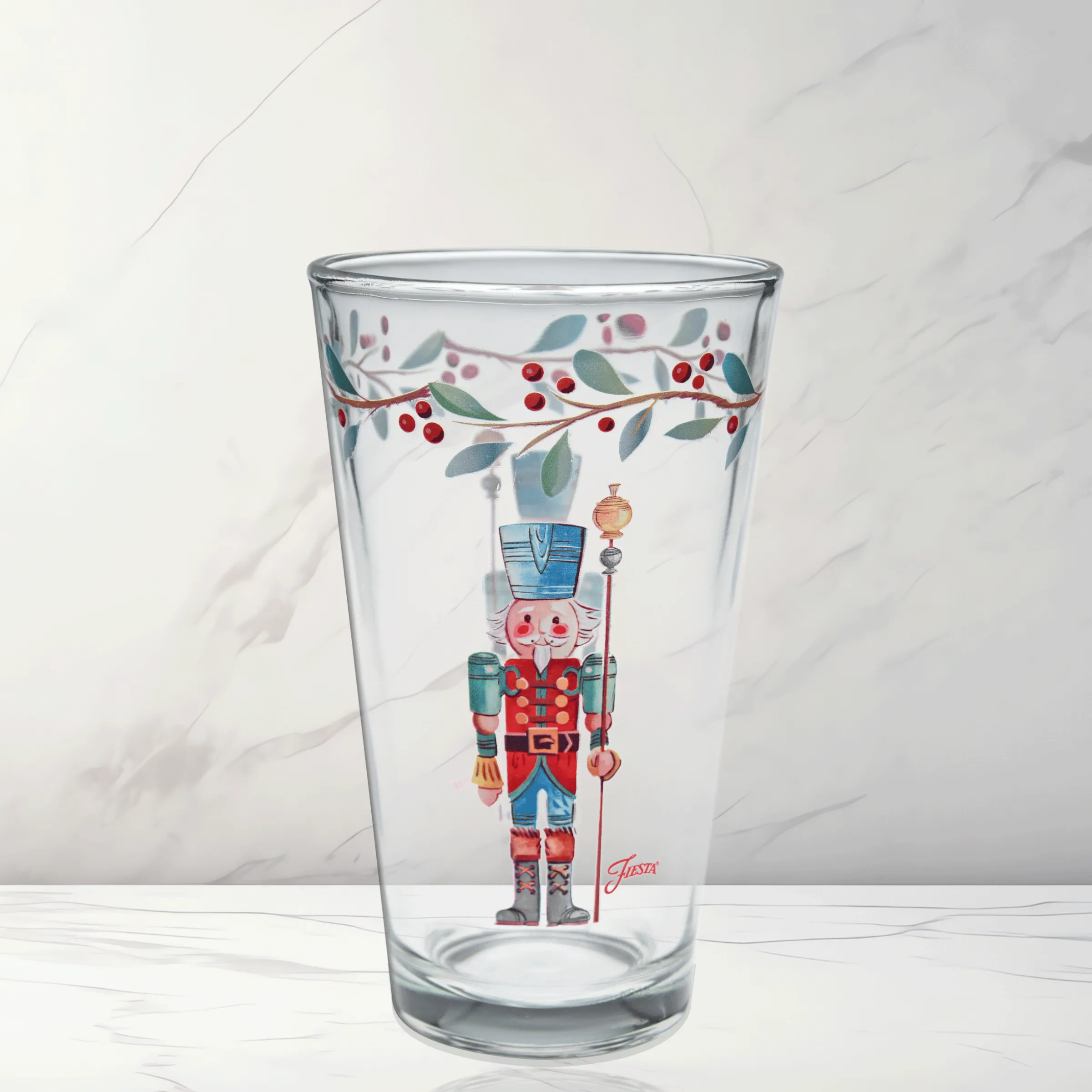 Nutcracker The Guardian 16 oz. Cooler Glass - Set of 4|Fiesta Factory Direct Sale