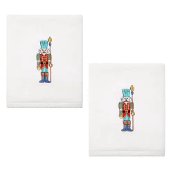 Nutcracker The Guardian Embroidered Hand Towel Set of 2|Fiesta Factory Direct Best