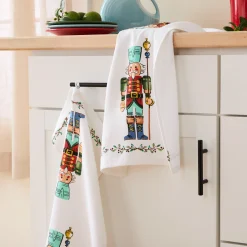 Nutcracker The Guardian Holiday Holly Sprig Kitchen Towel Set|Fiesta Factory Direct