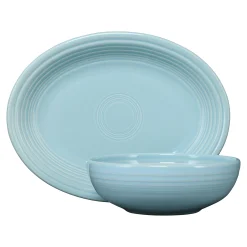 2-Piece Serve Set 11 5/8 Inch Oval Platter & 38 OZ Bistro Bowl|Fiesta Factory Direct Clearance