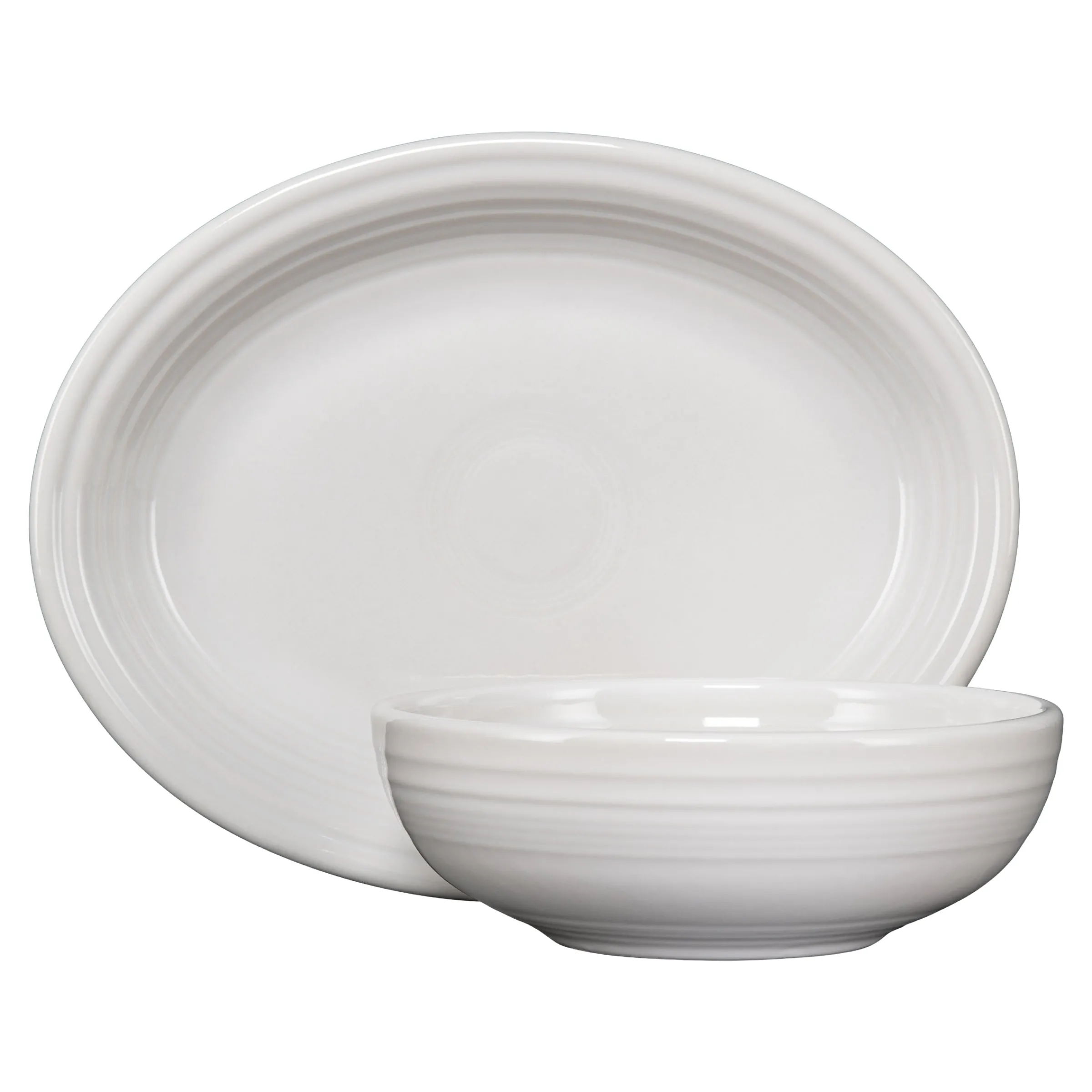 2-Piece Serve Set 11 5/8 Inch Oval Platter & 38 OZ Bistro Bowl|Fiesta Factory Direct Clearance