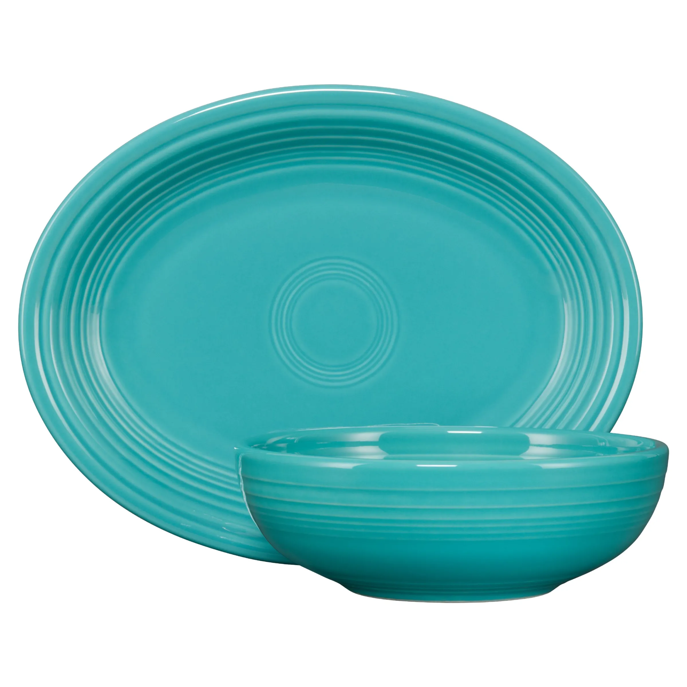 2-Piece Serve Set 11 5/8 Inch Oval Platter & 38 OZ Bistro Bowl|Fiesta Factory Direct Clearance