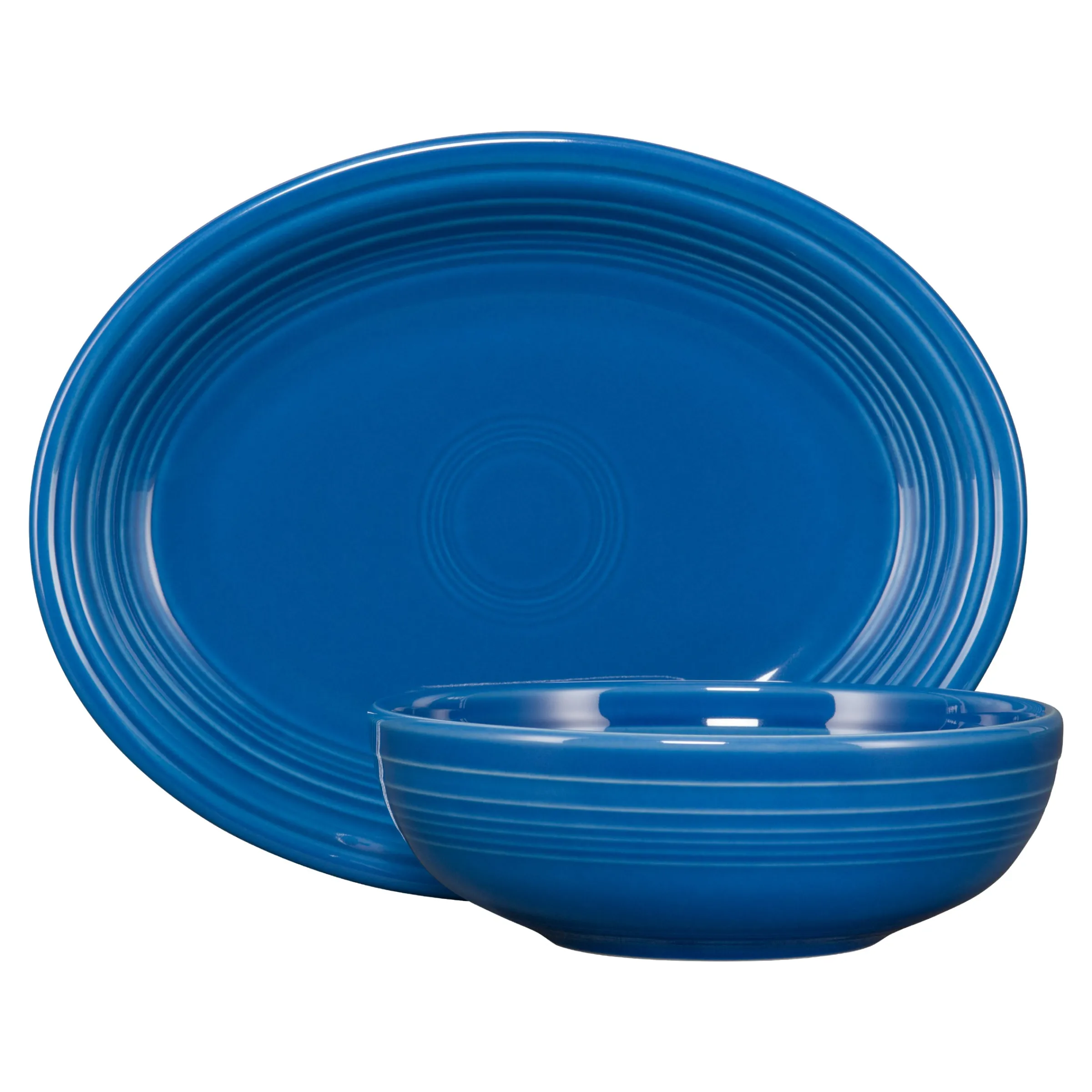 2-Piece Serve Set 11 5/8 Inch Oval Platter & 38 OZ Bistro Bowl|Fiesta Factory Direct Clearance