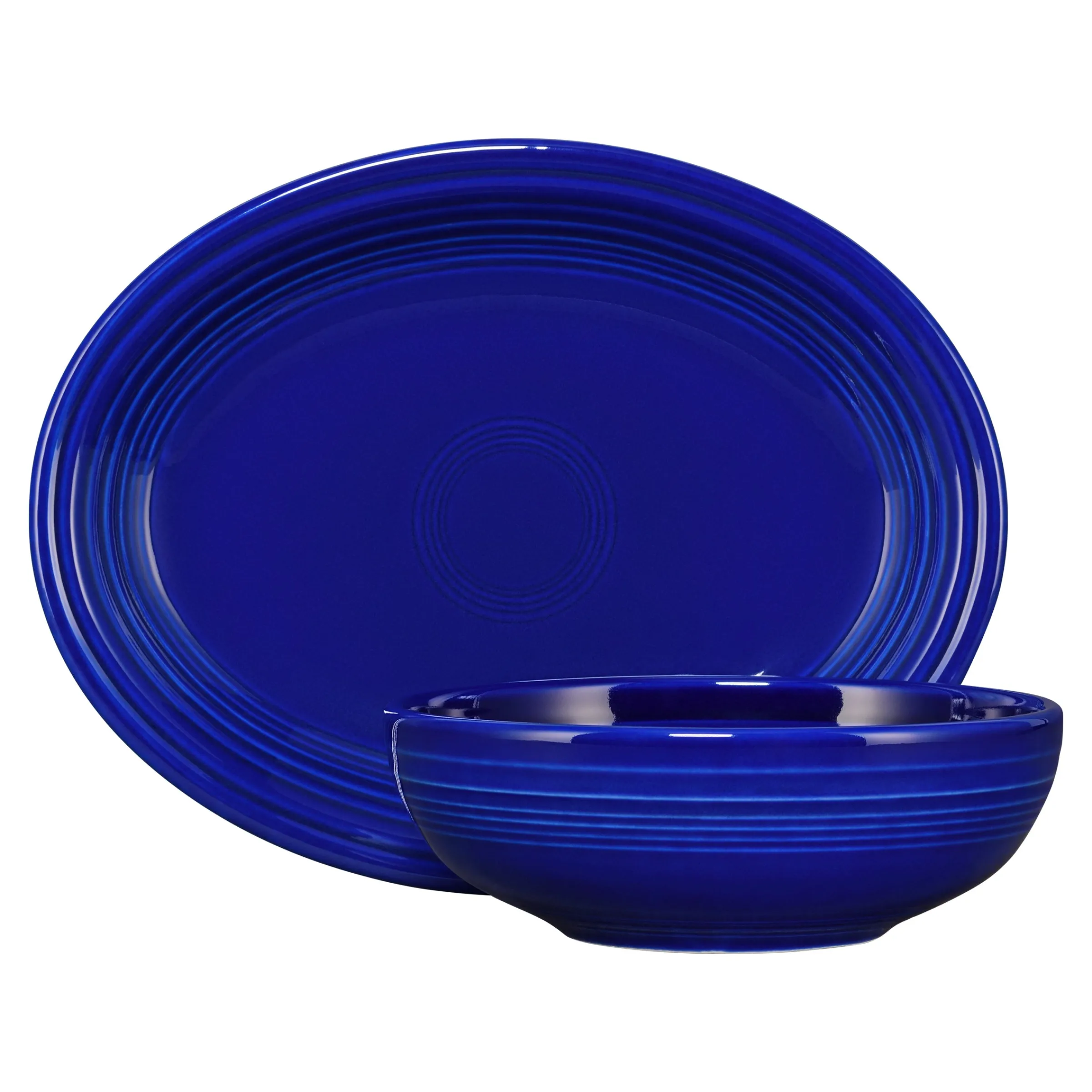 2-Piece Serve Set 11 5/8 Inch Oval Platter & 38 OZ Bistro Bowl|Fiesta Factory Direct Clearance