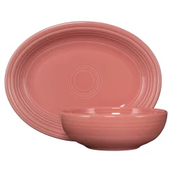 2-Piece Serve Set 11 5/8 Inch Oval Platter & 38 OZ Bistro Bowl|Fiesta Factory Direct Clearance