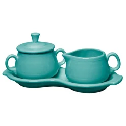 4-Piece Sugar Bowl and Creamer Set with Tray|Fiesta Factory Direct Clearance