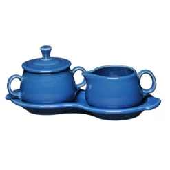 4-Piece Sugar Bowl and Creamer Set with Tray|Fiesta Factory Direct Clearance