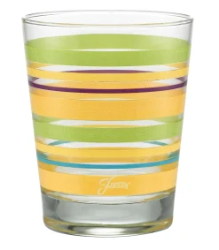 Retired 15 oz. Fiesta® Caribbean Sunset Stripes Tapered Double Old Fashion – Set of 4|Fiesta Factory Direct
