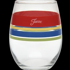 Retired 15 oz. Fiesta® Edgeline Stemless Wine Bright – Set of 4|Fiesta Factory Direct