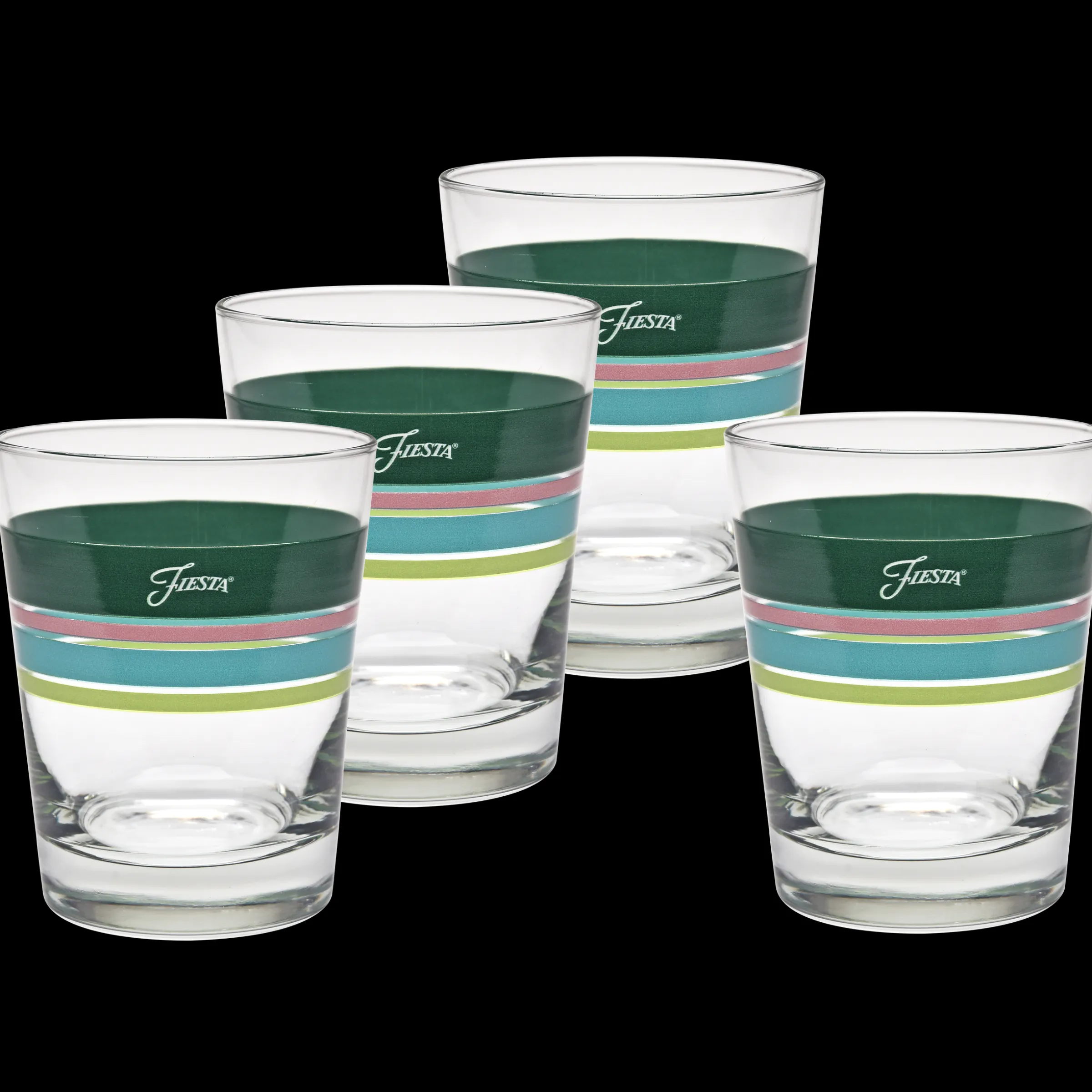 Retired 15 oz. Fiesta® Edgeline Tropical Tapered Double Old Fashion – Set of 4|Fiesta Factory Direct Outlet