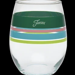 Retired 15 oz. Fiesta® Edgeline Stemless Wine Tropical – Set of 4|Fiesta Factory Direct Online