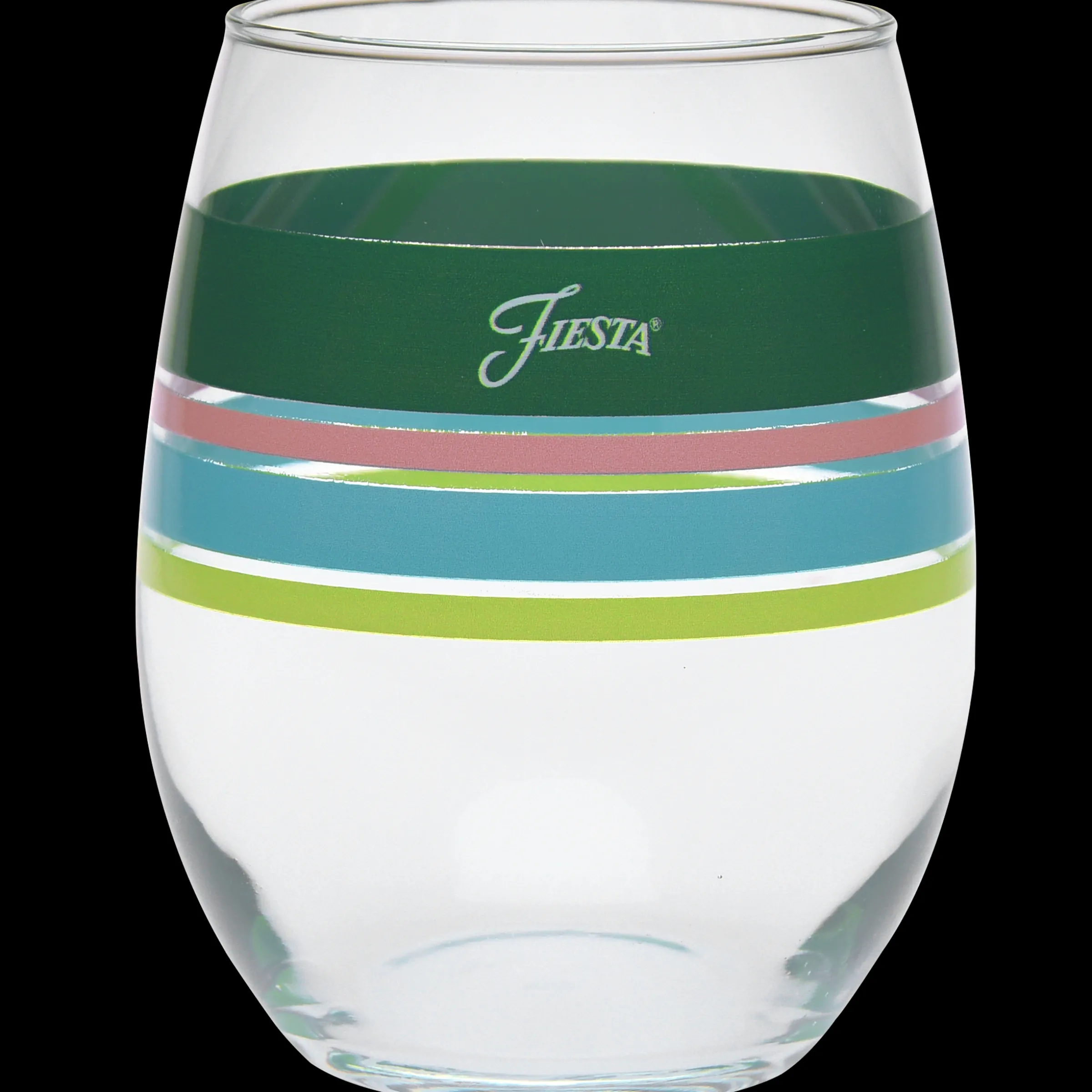 Retired 15 oz. Fiesta® Edgeline Stemless Wine Tropical – Set of 4|Fiesta Factory Direct Online
