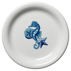 Retired Coastal Seahorse Bistro Coupe 6 1/4 Inch Appetizer Plate|Fiesta Factory Direct Clearance