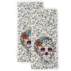 Retired SKULL AND VINE SUGAR Kitchen Towel 2-Pack Set|Fiesta Factory Direct Hot