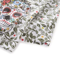 Retired SKULL AND VINE SUGAR Kitchen Towel 2-Pack Set|Fiesta Factory Direct Hot