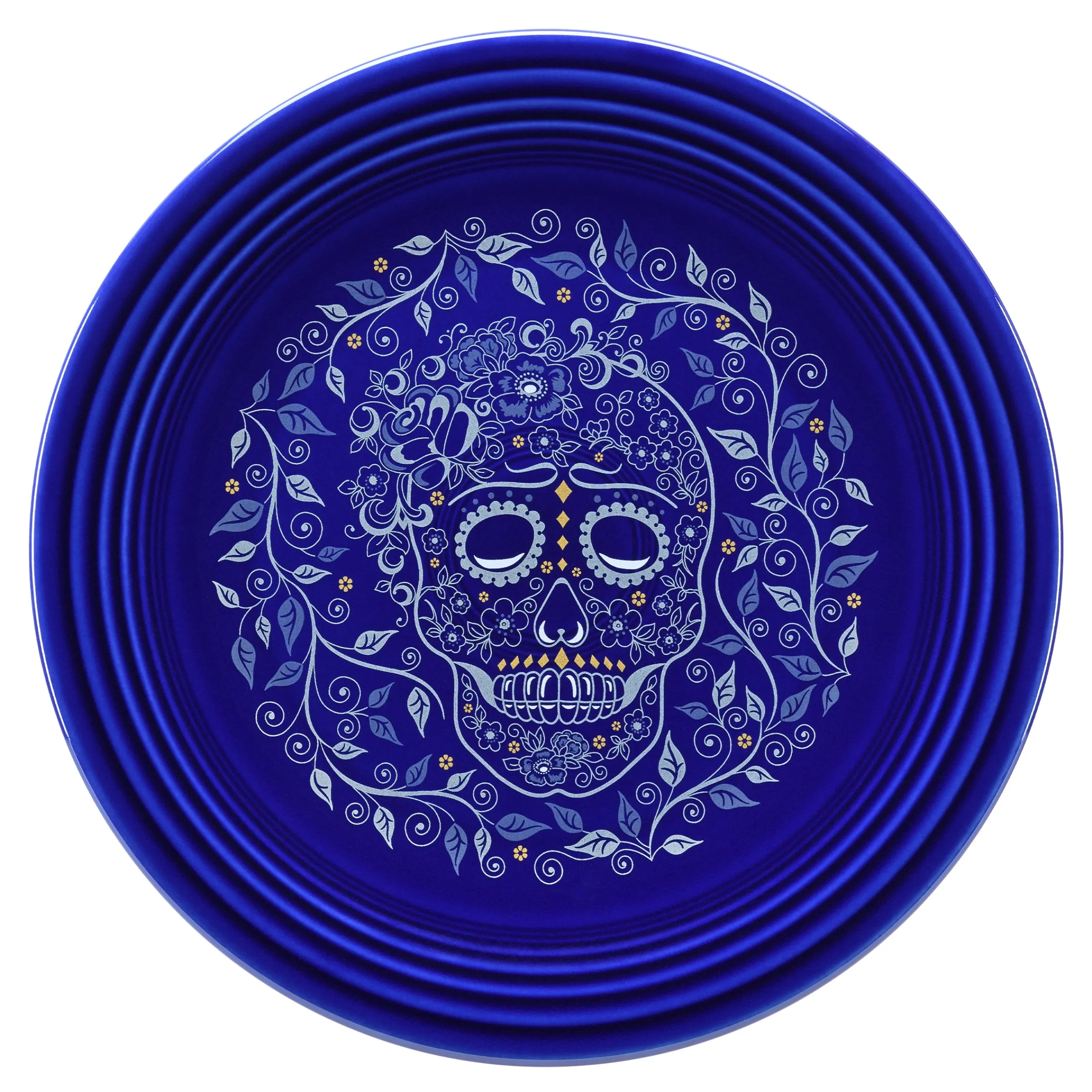 Retired SKULL AND VINE TWILIGHT Chop Plate|Fiesta Factory Direct Clearance
