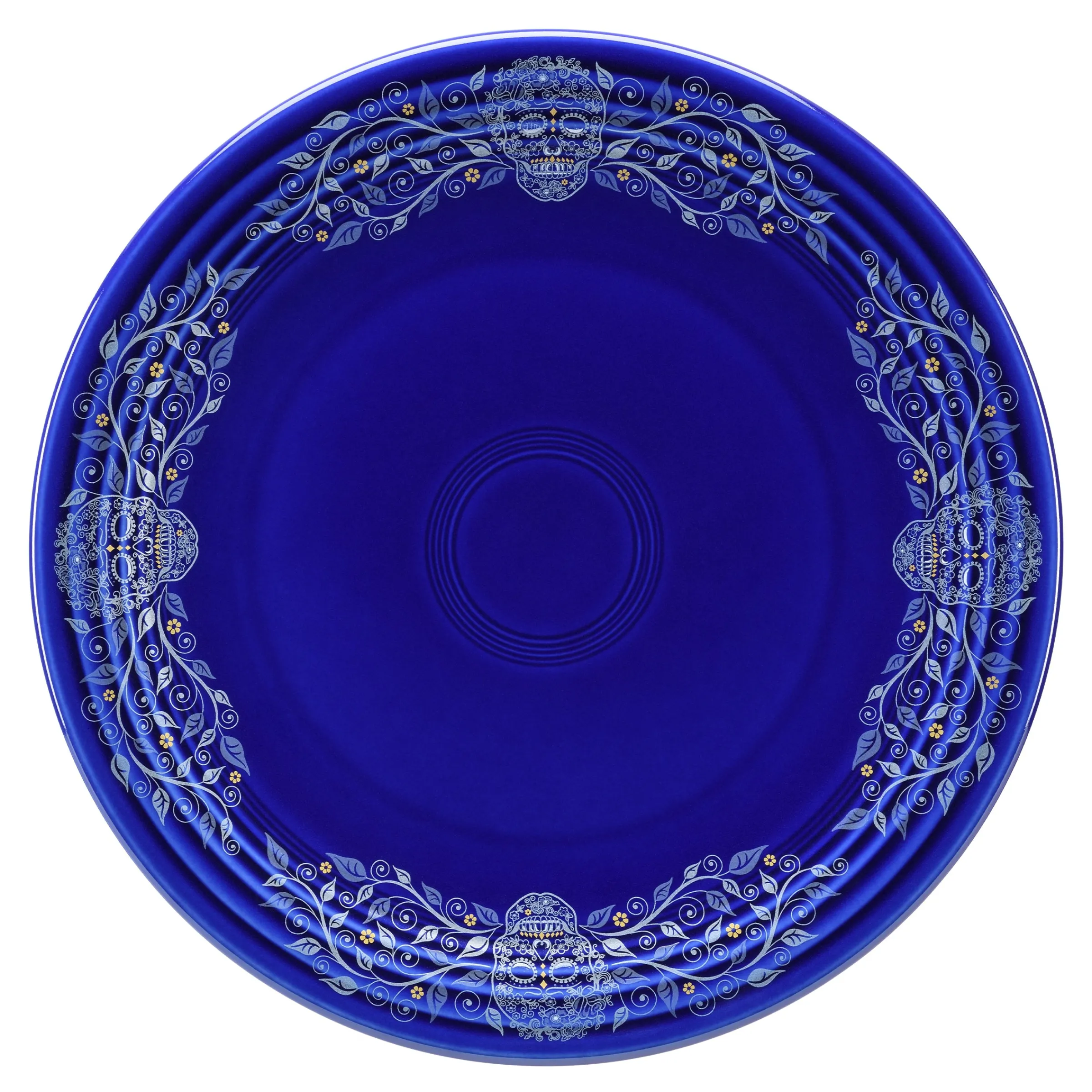 Retired SKULL AND VINE TWILIGHT Chop Plate w/Border|Fiesta Factory Direct Clearance