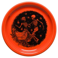 Skeleton Duet Poppy Bistro Coupe 9 Inch Luncheon Plate|Fiesta Factory Direct Hot