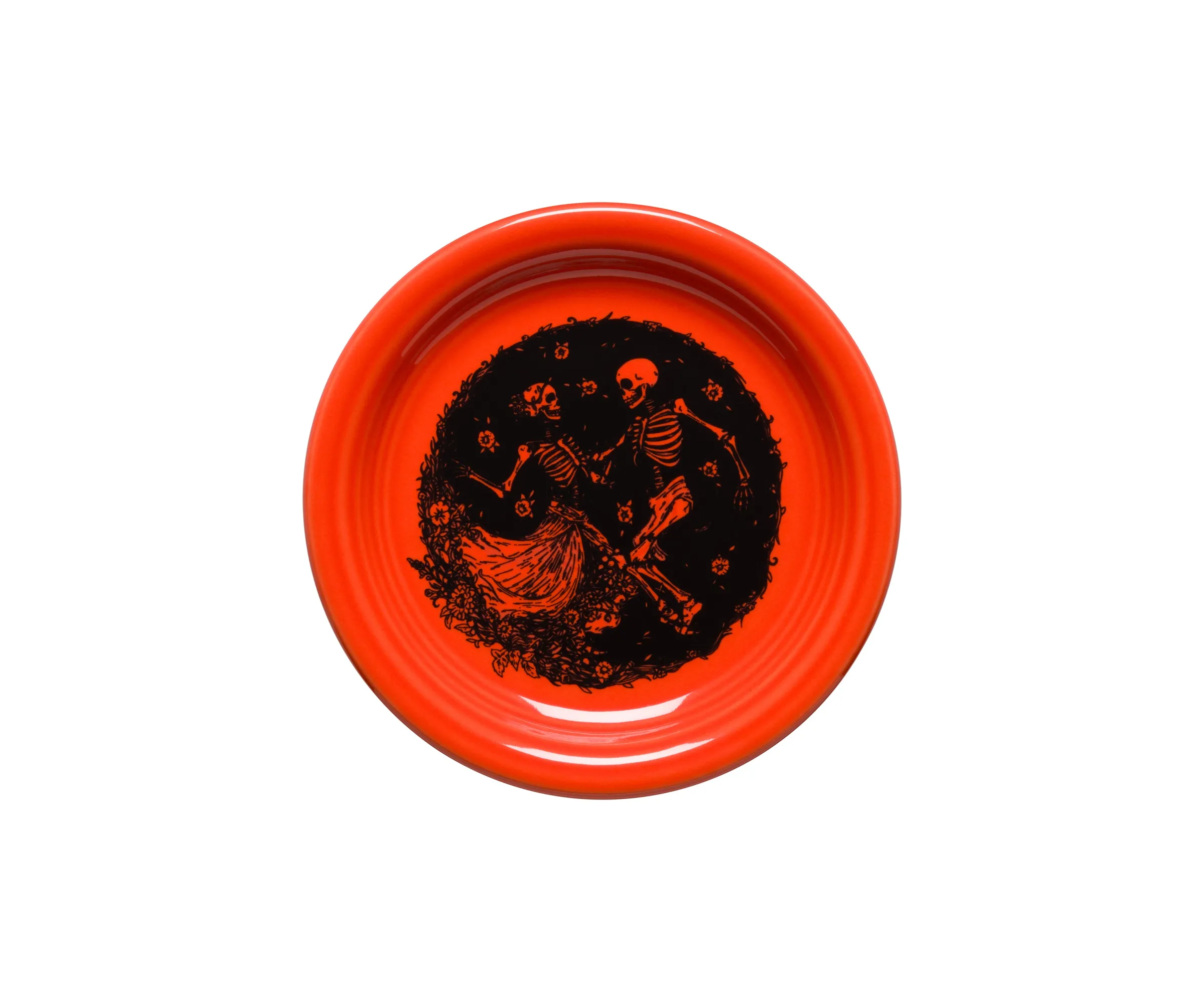 Skeleton Duet Poppy Bistro Coupe 6 1/4 Inch Appetizer Plate|Fiesta Factory Direct Outlet