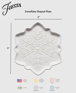 Snowflake Shaped Plate 9 Inch|Fiesta Factory Direct Hot
