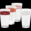 Sunset Horizon 16 oz. Frame Cooler Glass Mixed Color - Set of 4|Fiesta Factory Direct Discount