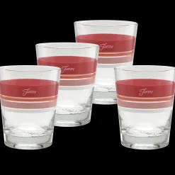 Sunset Horizon Edgeline Tapered Double Old Fashion Glass Mixed – Set of 4|Fiesta Factory Direct Sale