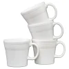 White 15 OZ Set of 4 Tapered Mugs|Fiesta Factory Direct