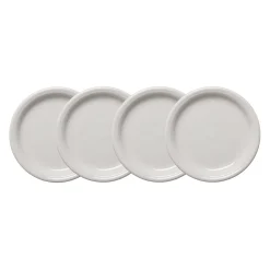 White Bistro Coupe 7 1/4 Inch Salad Plate, Set of 4|Fiesta Factory Direct Sale