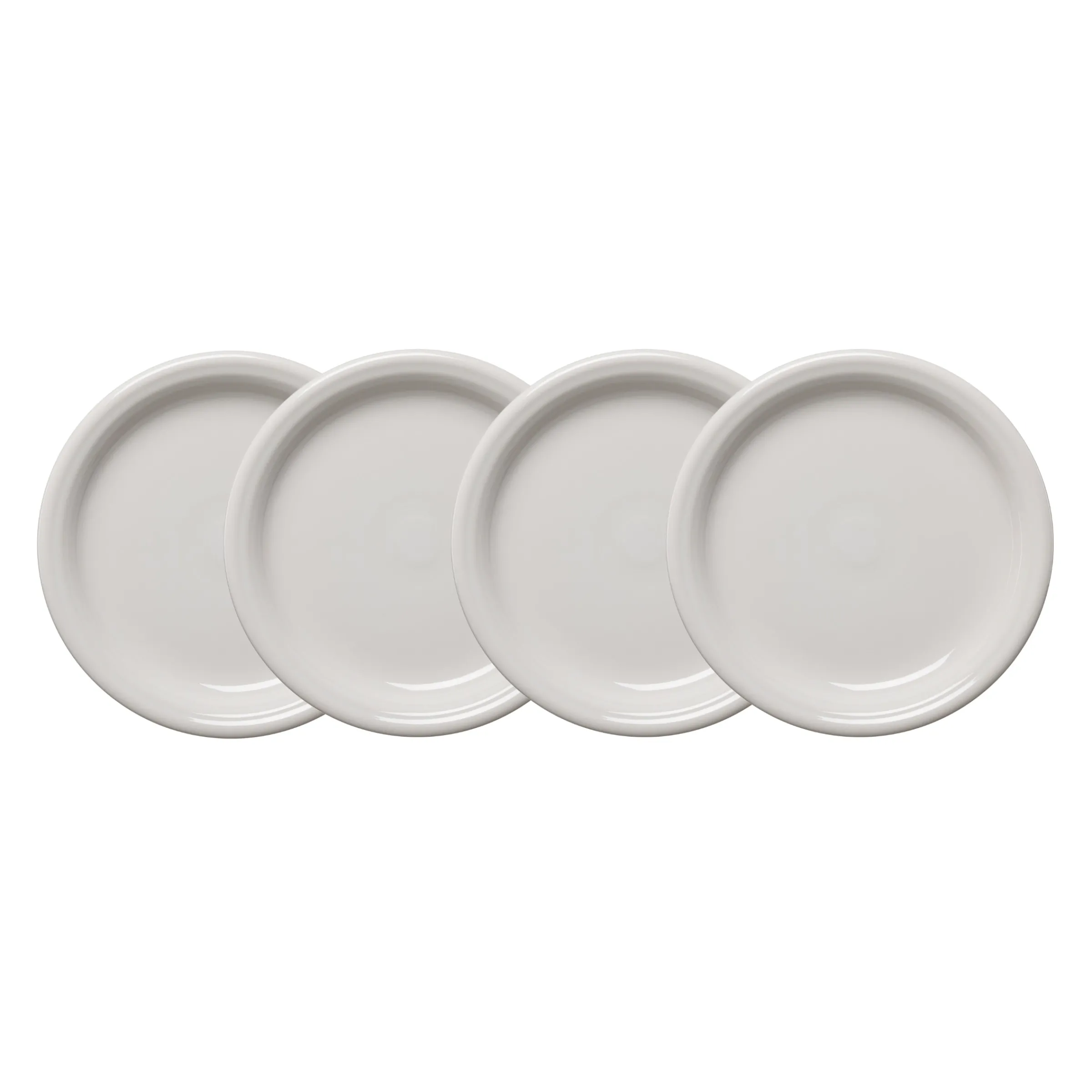 White Bistro Coupe 7 1/4 Inch Salad Plate, Set of 4|Fiesta Factory Direct Sale
