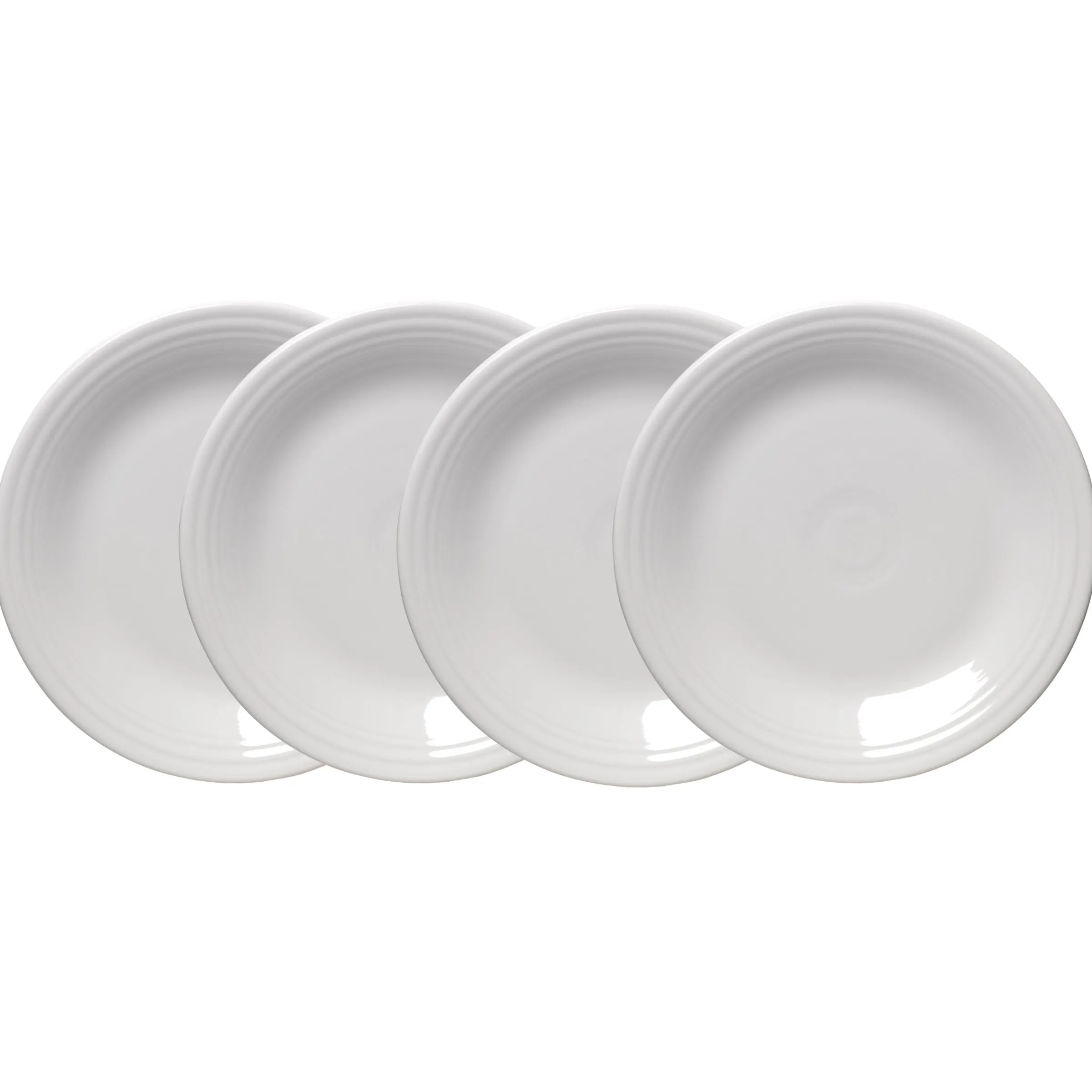White Classic Rim 10 1/2 Inch Dinner Plate, Set of 4|Fiesta Factory Direct Sale