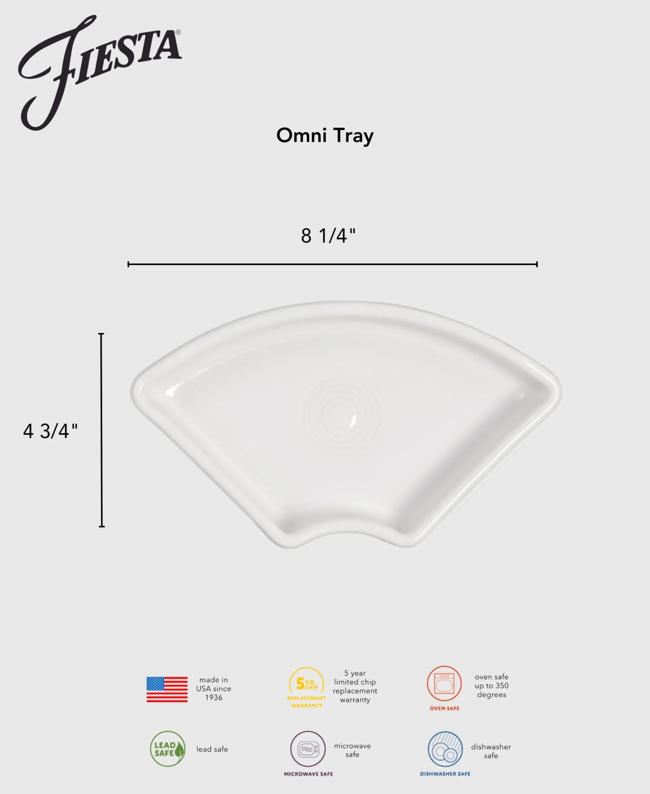 White 5-Piece Entertaining Set 8 1/5 Inch|Fiesta Factory Direct New
